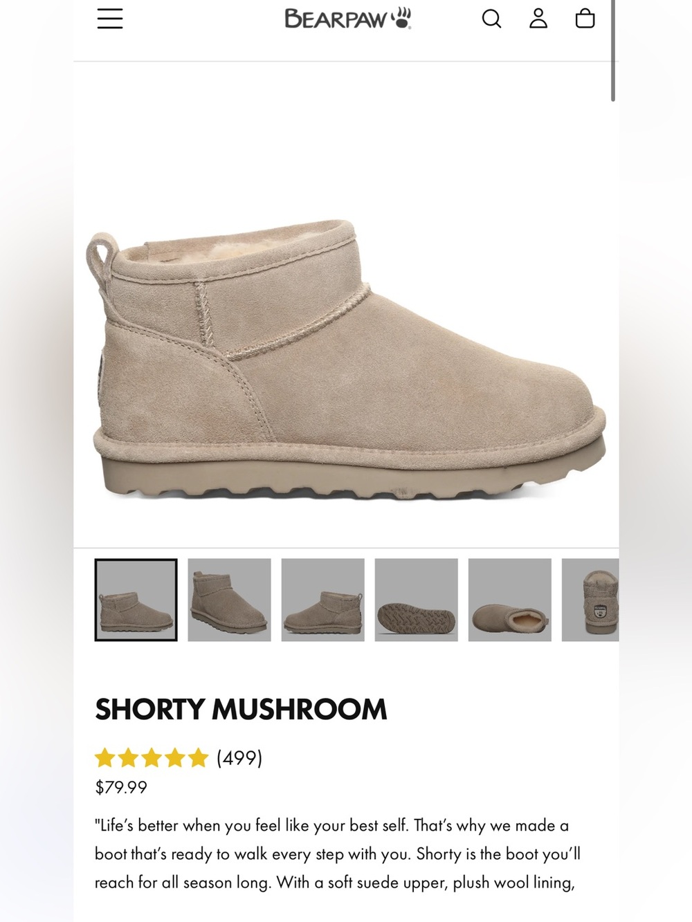 BearPaw Women's Suede Plush-Lined Ankle Slippers - Taupe